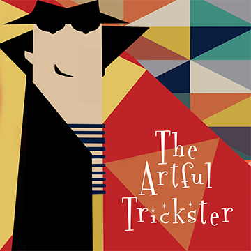 A cartoon character wearing a trench coat